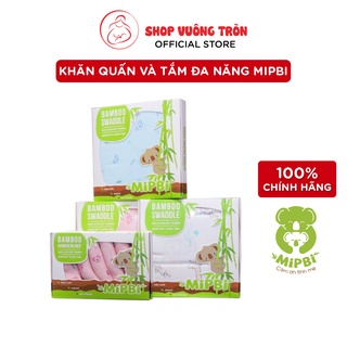 Khăn Quấn Và Tắm Đa Năng MIPBI Mềm Mại, Không Gây Kích Ứng Cho Da Bé, Gồm 3 Lớp Dày Dặn