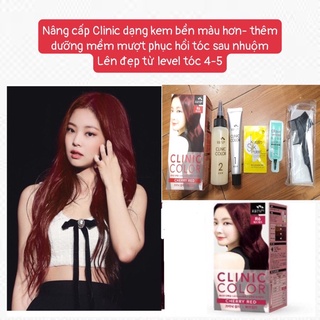 Thuốc nhuộm tóc màu phúc bồn tử không tẩy etude house cream hair coloring