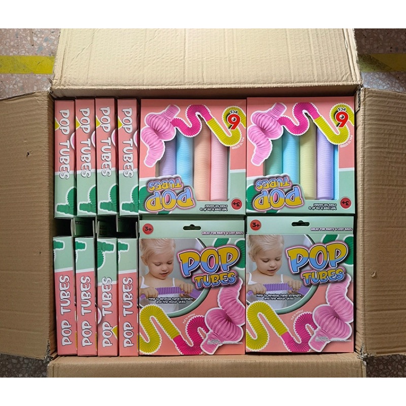 pop tubes - ống nhựa giải nén và kéo dài tạo ra âm thâm vui tai giảm stress ( nhiều màu , nhiều size )