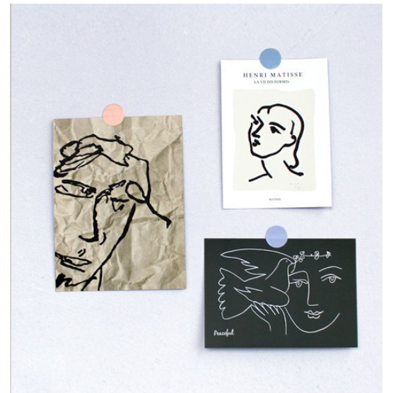 Combo thẻ ảnh + sticker trang trí phòng, tường, bàn học, ảnh trang trí trừu tượng - Carrot Decor | BigBuy360 - bigbuy360.vn