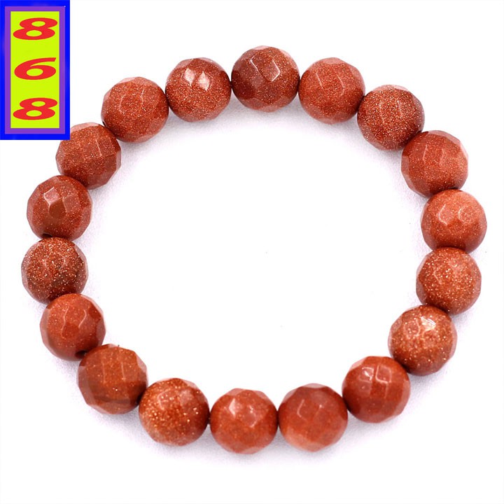 Vòng tay Kim Sa Nâu Cắt Giác 8 ly, 10 ly, 12 ly, 14 ly - Hợp mệnh Kim, mệnh Thổ - Mang lại may mắn, bình an