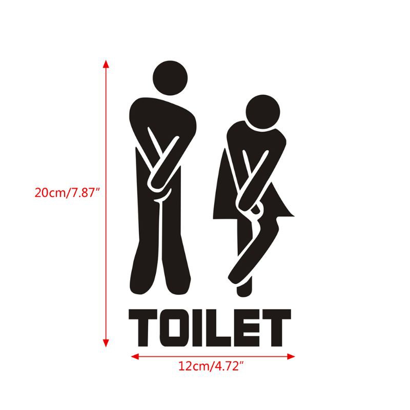 Nhãn dán ký hiệu Toilet có thể tháo