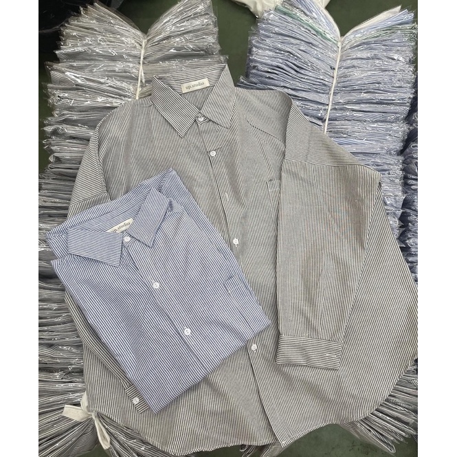 Áo Sơ Mi Kẻ nữ Tay dài - Hàng có sẵn