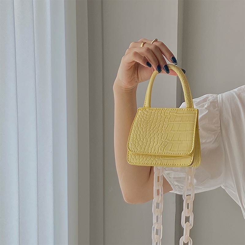 IELGY Túi Đeo Vai Họa Tiết Da Cá Sấu Dễ Thương Thời Trang Cho Nữ