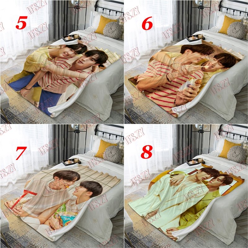 Zeenunew Chăn flannel Điều Hòa Không Khí 4 Kích Thước In Hình Thái Lan zee pruk & nunew chawarin