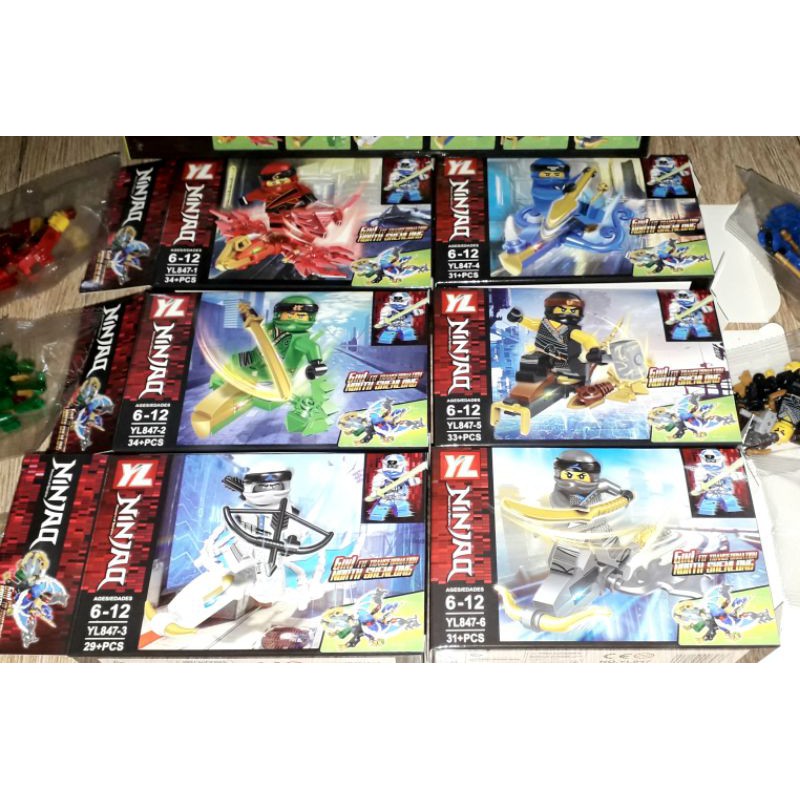Lắp ráp 1 hộp LegoNinja Kỳ Lân 847 có nhiều chi tiết