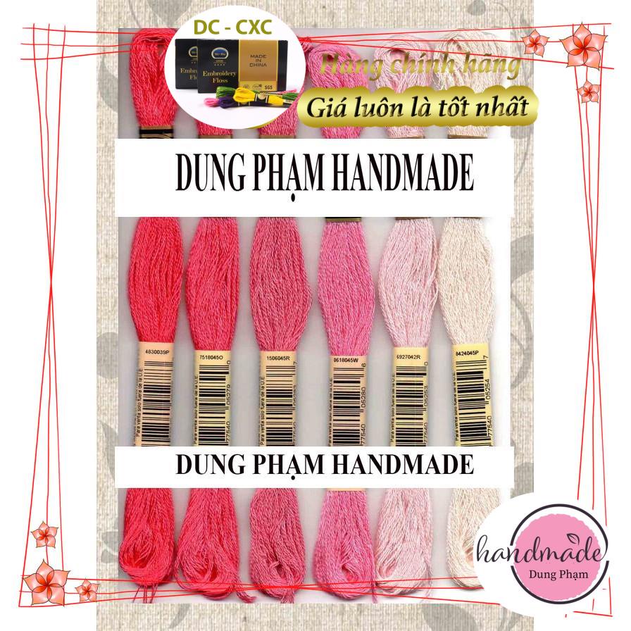 SET CHỈ THÊU - MÀU NHƯ HÌNH - MS 55 / SET 6 TÉP CHỈ THÊU COTTON CXC KHÔNG PHAI MÀU