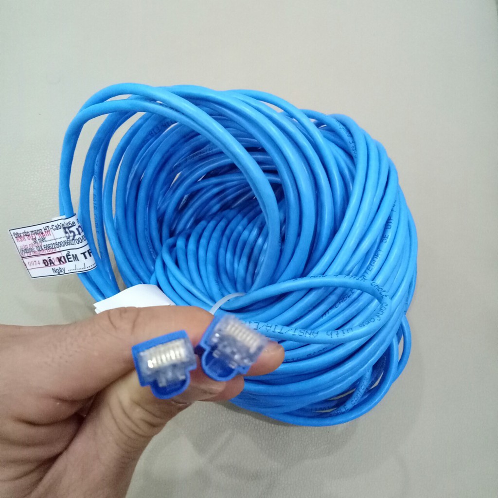 Dây cáp mạng LAN HT-CAT5E UTP - Đã có 2 đầu (10Mét đến 30Mét - Mới 100%) | BigBuy360 - bigbuy360.vn