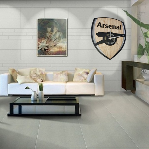 ĐỒNG HỒ GỖ TREO TƯỜNG LOGO BÓNG ĐÁ ARSENAL Trenddecor