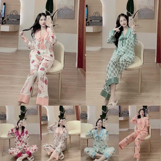 Bộ Ngủ Nữ 🔥FREESHIP🔥  Bộ Mặc Nhà Vịt Donal - Pijama Lụa Satin Tiểu Thư SP25
