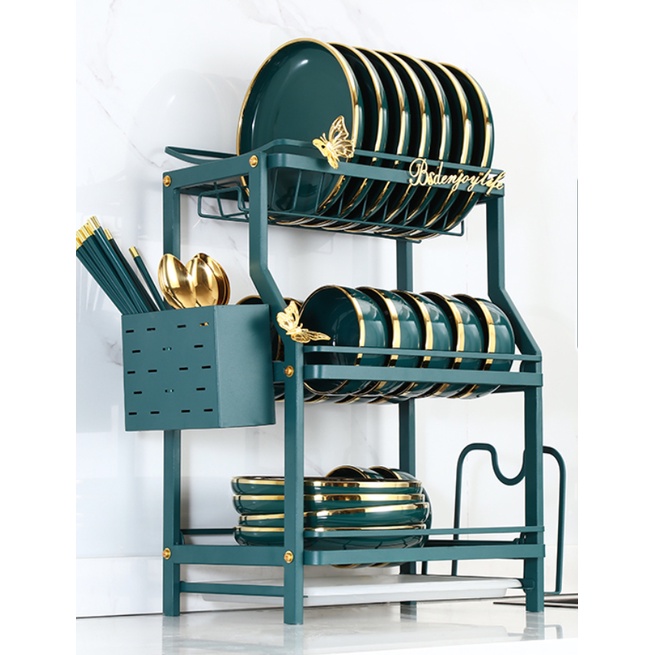 kệ bát. giá úp chén đĩa. kệ bát xanh cổ vịt kèm ống đũa là giá troe thớt. kệ úp chén đĩa màu xanh cổ vịt. giá úp bát