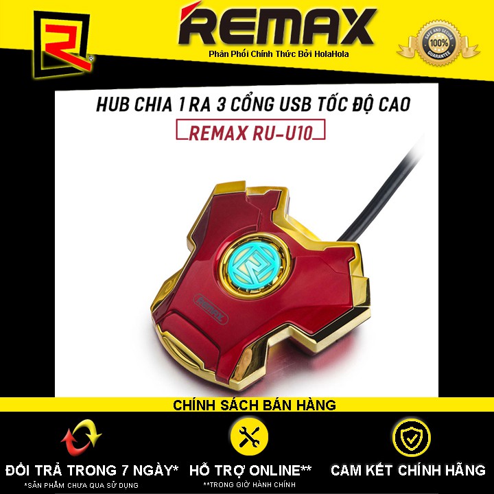 Hub chia 1 ra 3 cổng USB tốc độ cao Remax RU-U10