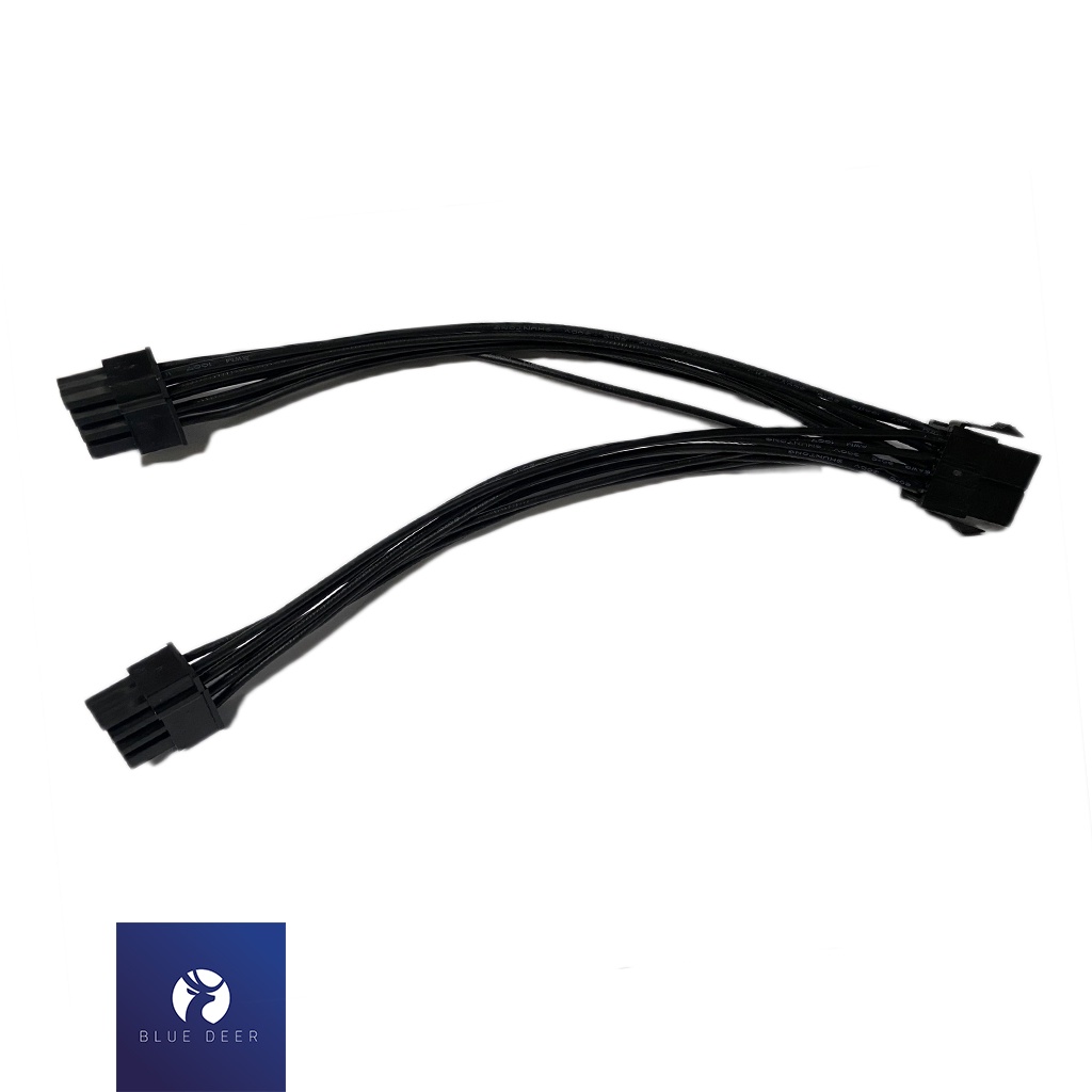 Dây cáp nguồn VGA nối dài 8 pin cho card màn hình, 8 pin PCI ra 8 pin PCI, dài 22cm - 32cm, chuẩn 18AWG dây Vàng Đen