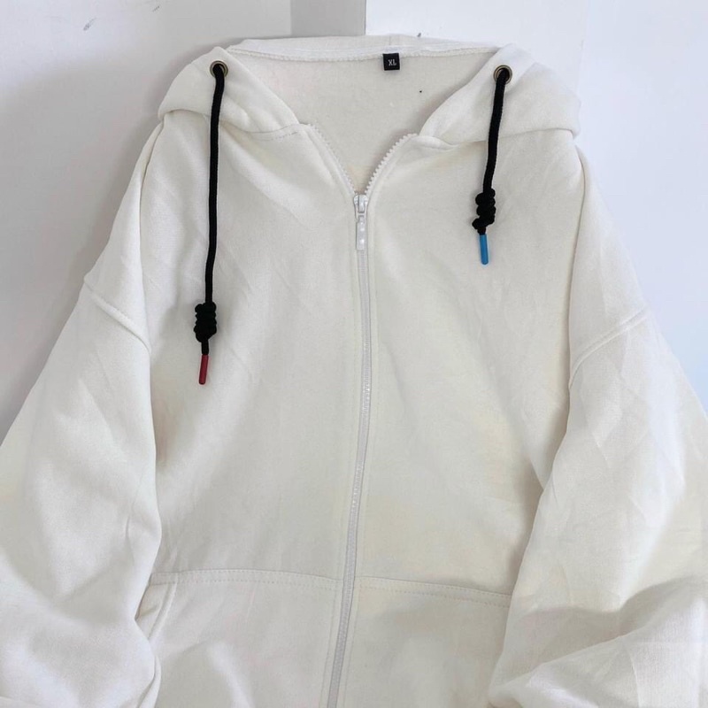 Áo khoác dây kéo nỉ lót bông Trơn unisex | BigBuy360 - bigbuy360.vn