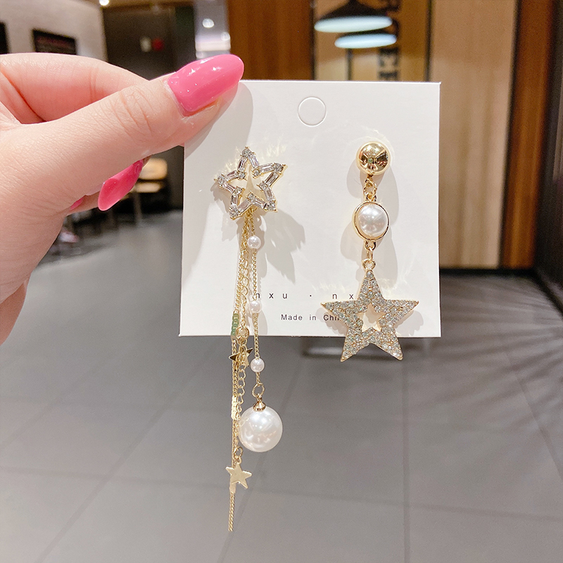 Korean Style Temperament Tassel Earrings Long S925 Silver Earrings