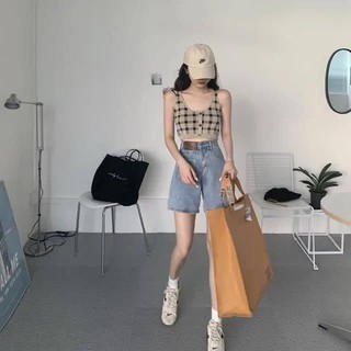[ORDER] Set croptop quần bò ống lửng