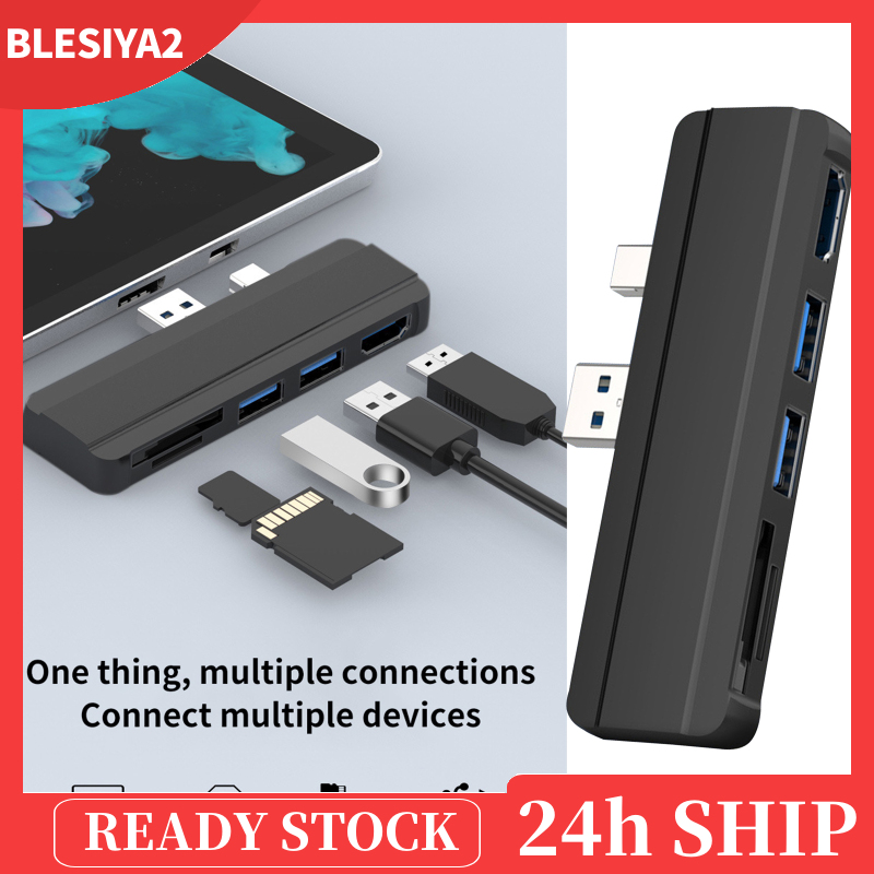 (Hàng Mới Về) Đầu Đọc Thẻ Tf 5 Trong 1 Usb Hub Cho Máy Surface Pro 3 Laptop