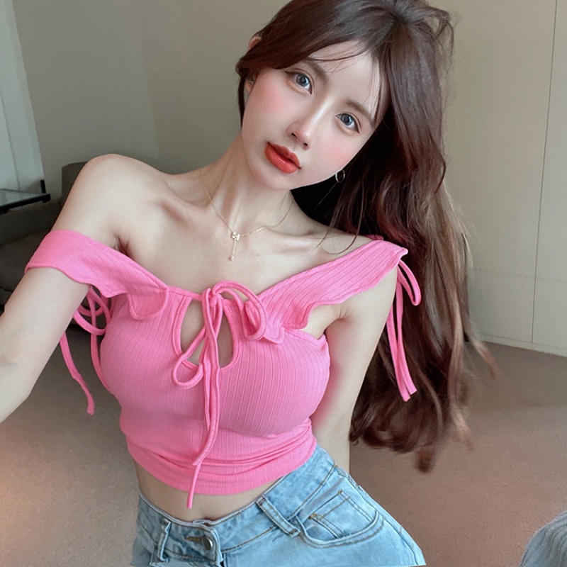 Áo Hai Dây Màu Sắc Trơn Thiết Kế Quyến Rũ Cho Nữ