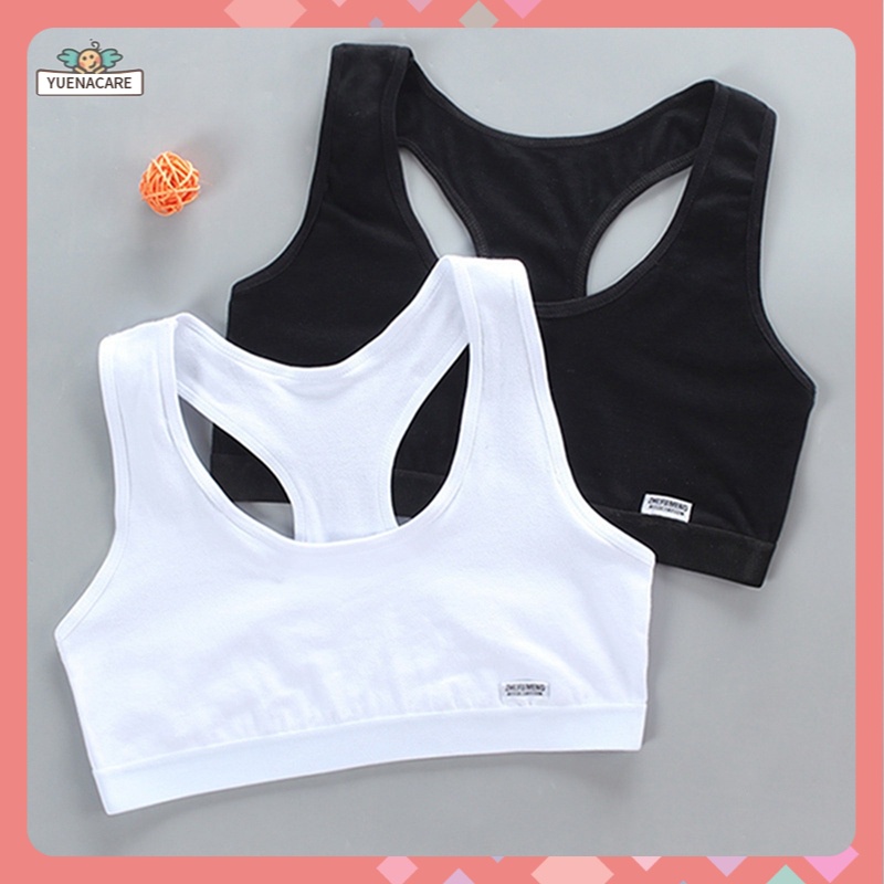 Áo Lót Thể Thao Bằng Cotton Dành Cho Bé Gái Từ 8-16 Tuổi