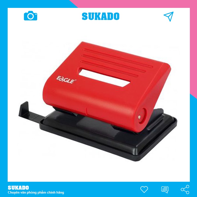 Bấm lỗ giấy sổ còng tròn Eagle 837 bấm 20 tờ SUKADO BAM837