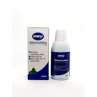 NƯỚC XÚC MIỆNG SÁT KHUẨN HỌNG HMU CHLORHEXINDINE 0.12%  CỦA ĐẠI HỌC Y HÀ NỘI