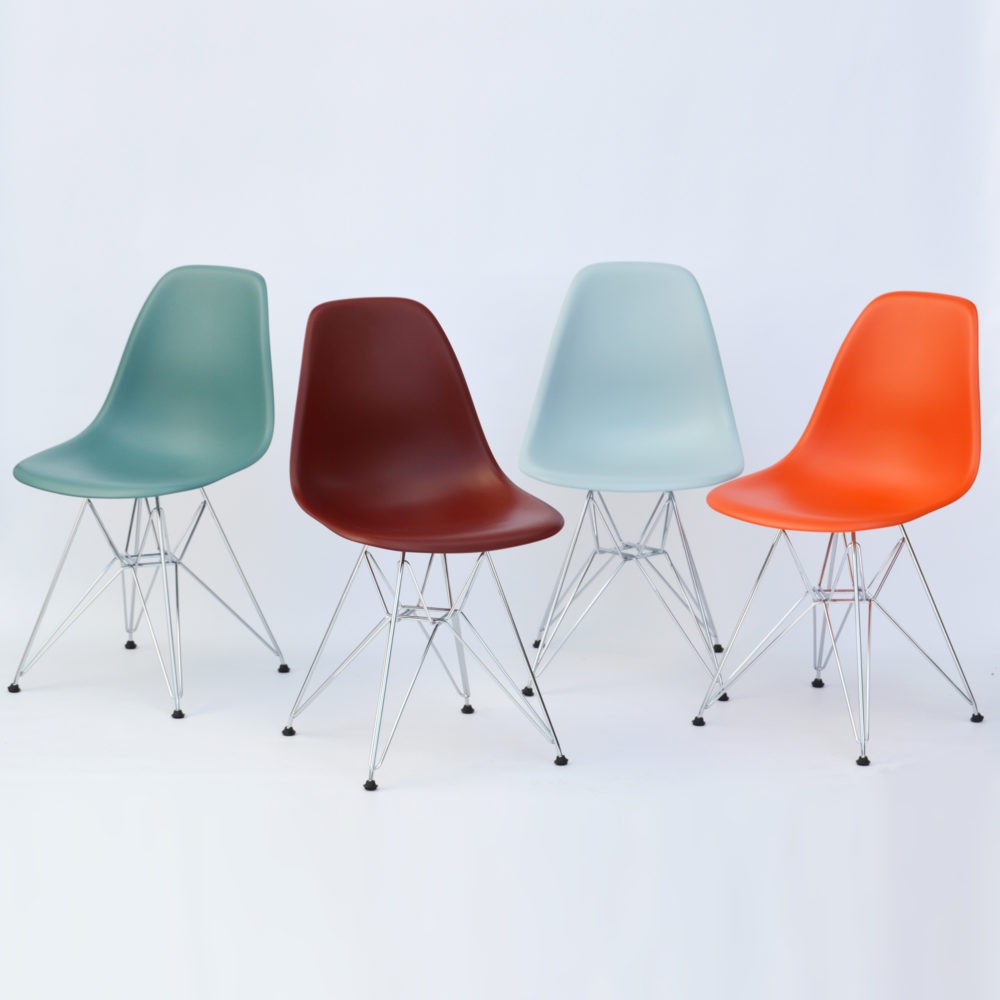 Ghế Eames Lưng Nhựa PP Cao Cấp, Chân Sắt Xi Mạ (QB-GE18)
