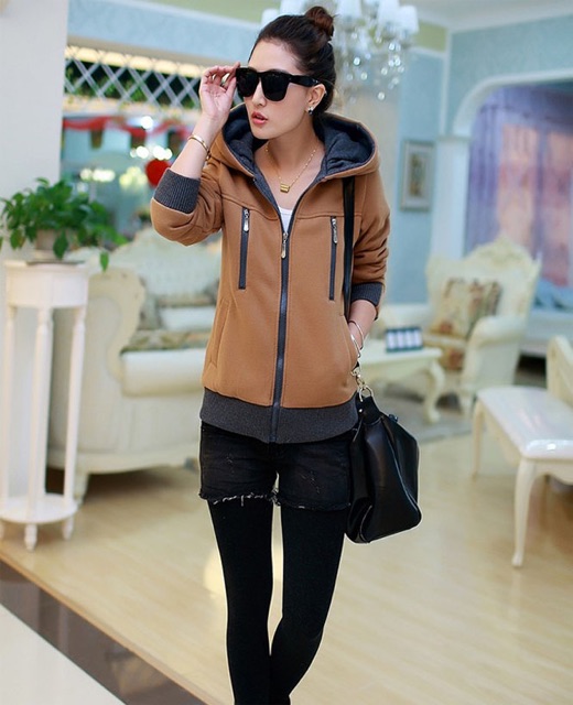 Áo Khoác Nữ Phối Dây Kéo Style Hàn Quốc - MS198