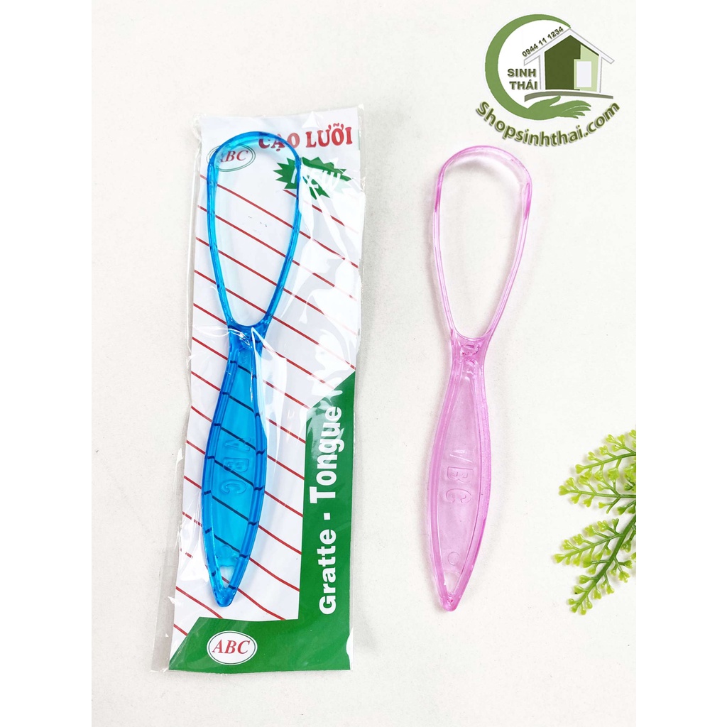 Đồ cạo lưỡi bằng nhựa - Dụng cụ cạo lưỡi vệ sinh có cán cầm