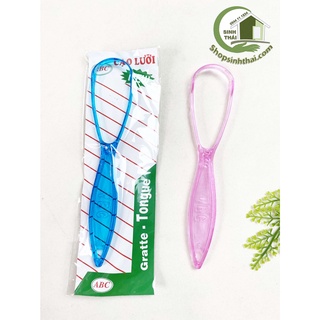 Đồ cạo lưỡi bằng nhựa - Dụng cụ cạo lưỡi vệ sinh có cán cầm