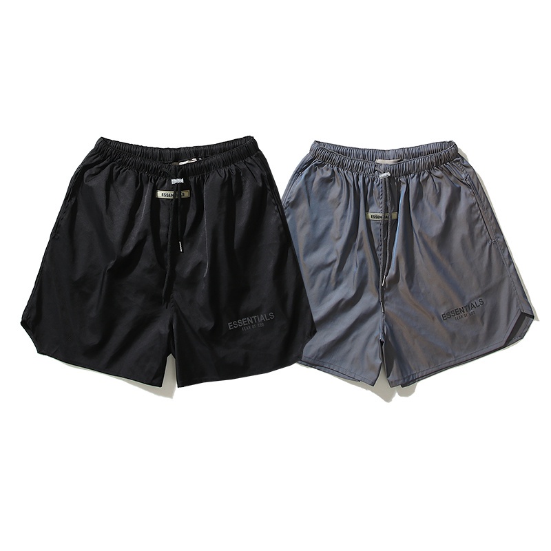 Quần Short Dây Rút Vải Nilon Mỏng Màu Sáng Phong Cách Đường Phố Trẻ Trung