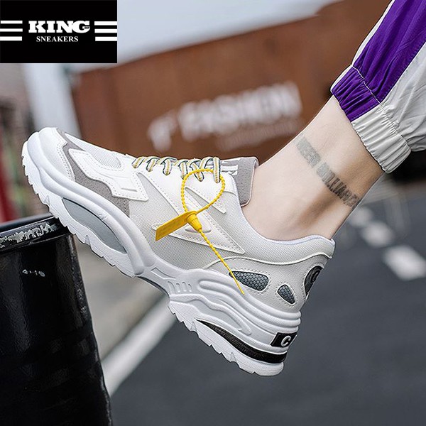 Giày nam sneaker thể thao thời trang cao cấp màu trắng giá rẻ cho học sinh (KING SHOES) mã SUT