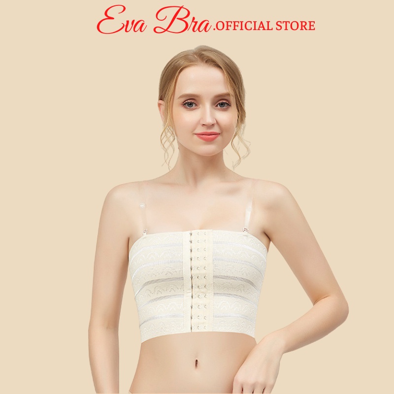 Áo nịt ngực tomboy Eva Bra thun dệt bảng to 20cm không viền ông ngực thoải mái - 8282