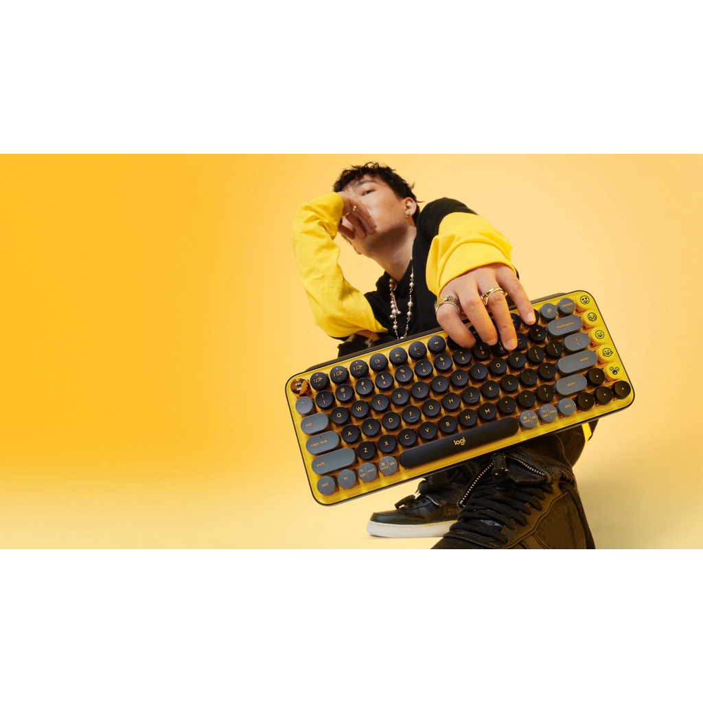 Bàn phím cơ không dây Logitech POP Keys - Tích hợp nút tùy chỉnh Emoji - Hàng chính hãng