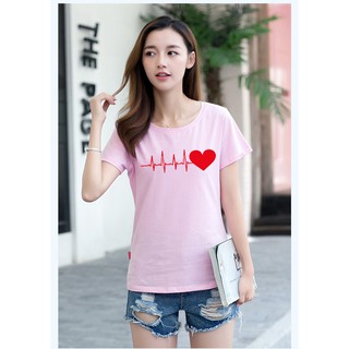 💖 Áo thun nữ form rộng in hình nhịp tim ANNT 💖