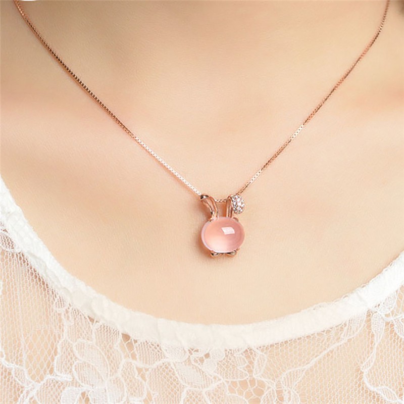 Dây chuyền mặt hình thỏ đính đá xinh xắn trẻ trung