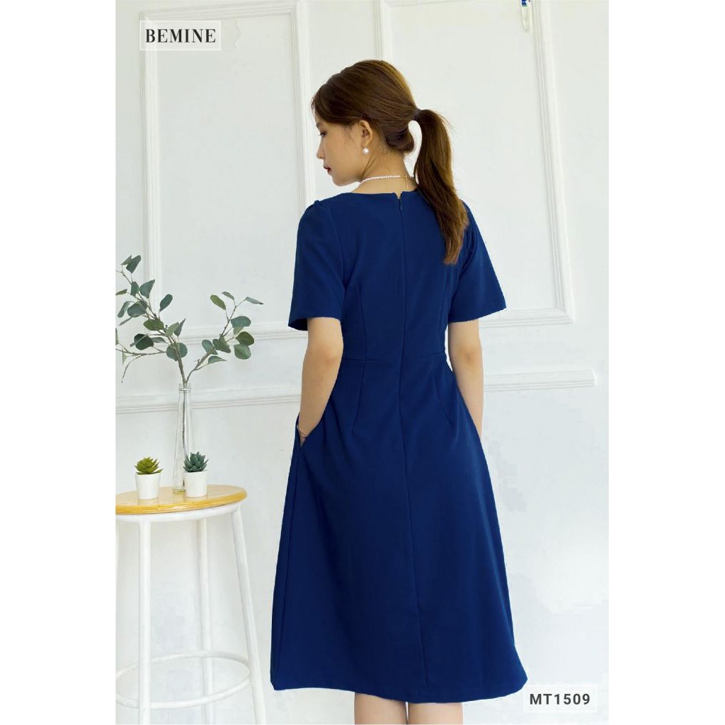 [Mã WABRWA15 giảm 15% đơn 300K] Đầm xòe cổ phối ren BEMINE MT1509XANH | BigBuy360 - bigbuy360.vn