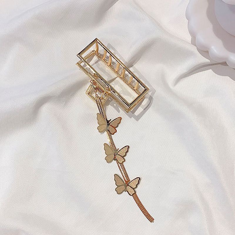 Kẹp Tóc Hợp Kim Hình Học / Bướm / Hình Học Rỗng Phối Tua Rua Thời Trang Cho Nữ