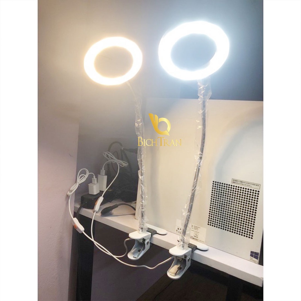 Đèn Led Mini Kẹp Bàn Làm Nail, Nối Mi , Phun Xăm 2 Chế Độ Sáng