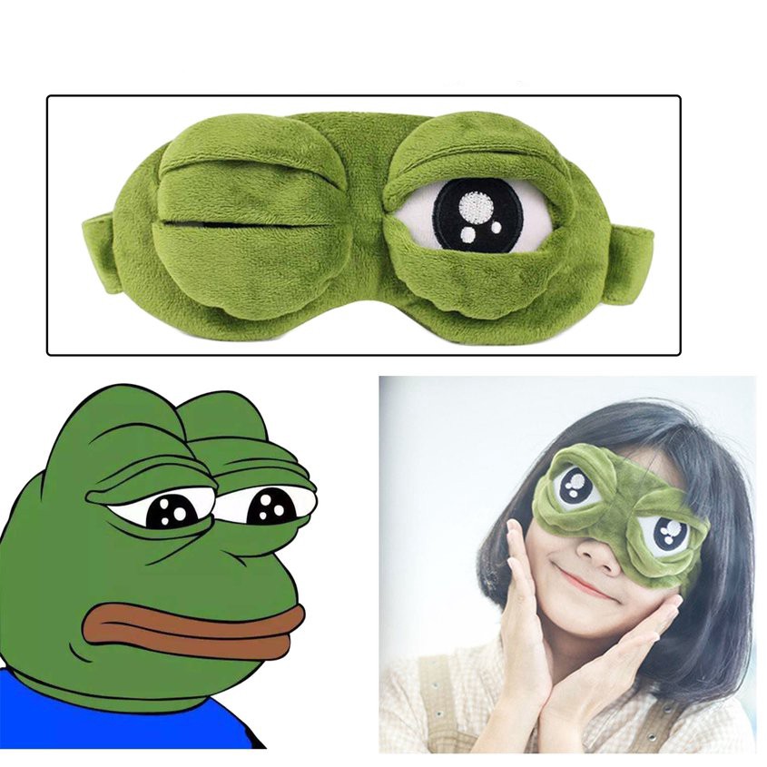 Mặt nạ che bịt mắt ngủ hình ếch xanh Pepe siêu bựa dành cho vozer