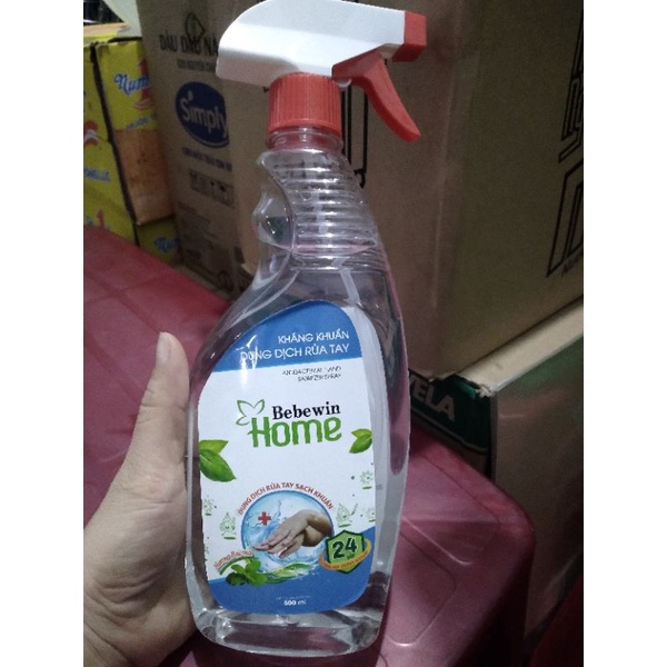 Dung dịch rửa tay khô sạch khuẩn Bebewin Home 500ml