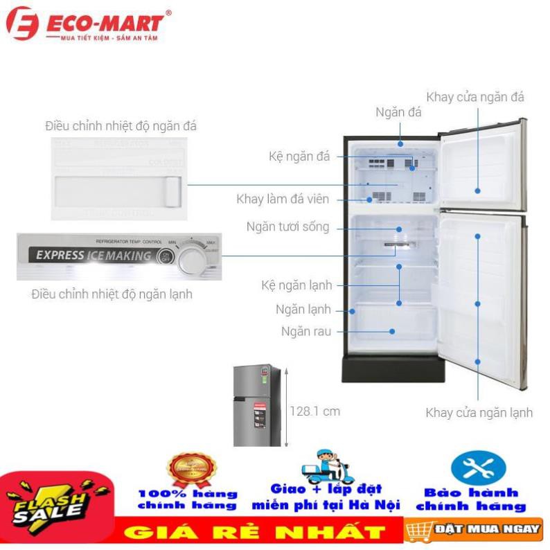 SJ-X176E-SL Tủ lạnh Sharp 165 lít Inverter SJ-X176E-SL