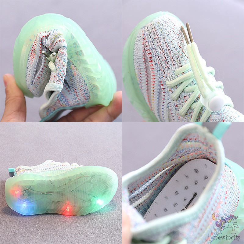 Giày thể thao đế mềm thoáng khí đèn LED thời trang Hàn Quốc năng động cho bé