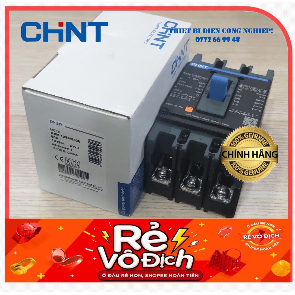 MCCB 3 pha 10~125A NXM-125S Chint
