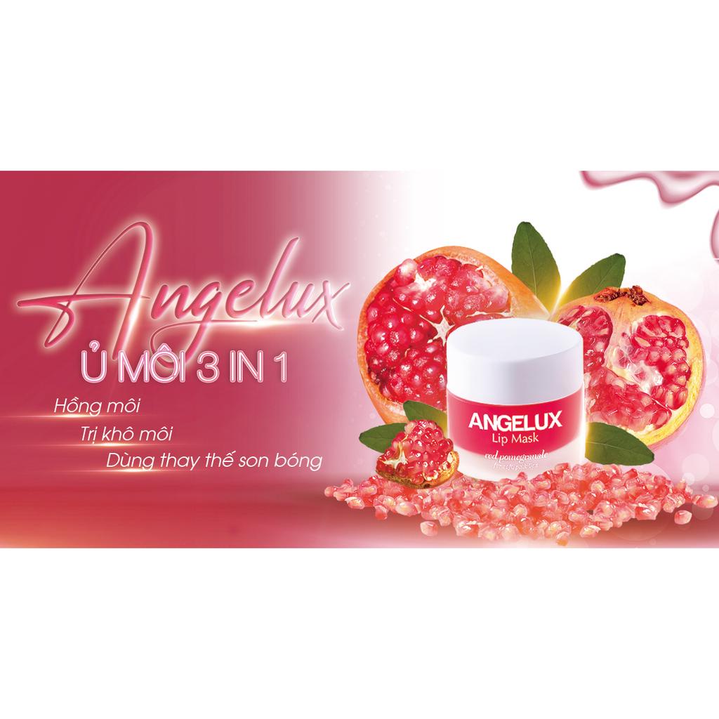 Ủ môi lựu đỏ Angelux 10ml, mặt nạ ngủ môi dùng thay thế son bóng giúp hồng môi giảm khô môi