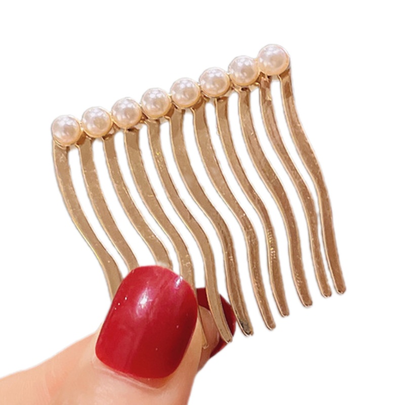 Lược Cài Tóc Kim Loại Đính Hạt Ngọc Trai Giả Xinh Xắn Tự Làm Cho Cô Dâu