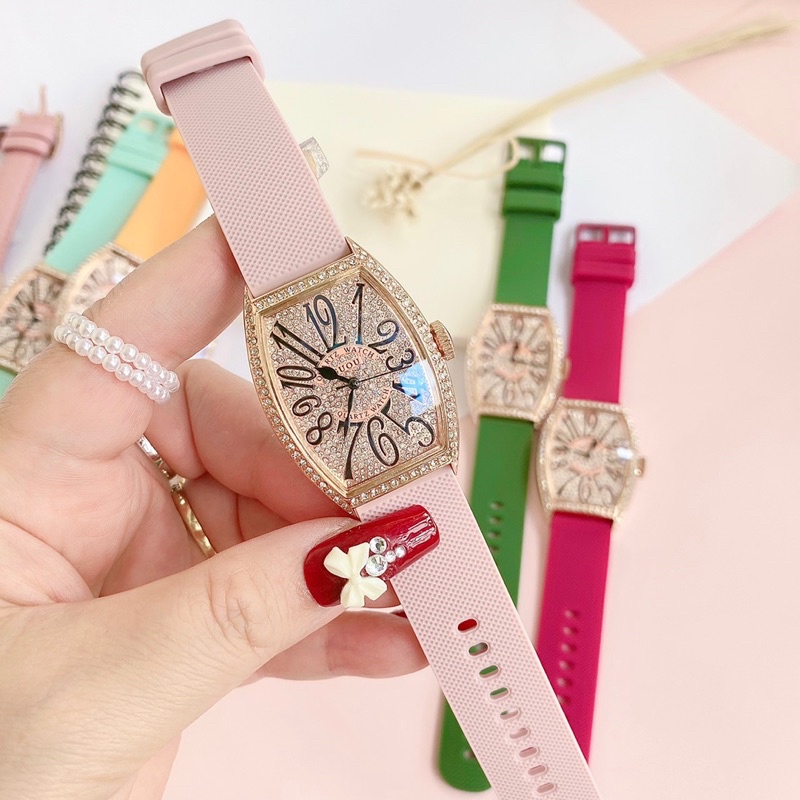 Đồng hồ nữ Guou full đá size 35mm