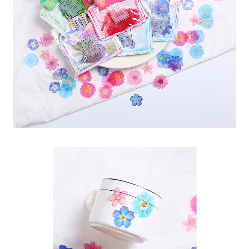set Sticker cô gái 4 tấm nhũ vàng SSI2 sticker lọ nước hoa hoạt hình sticker trang trí