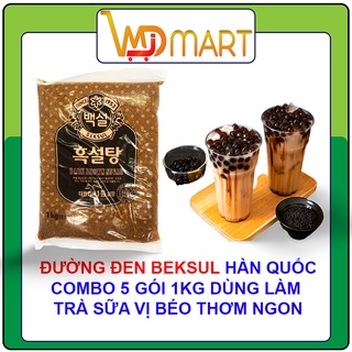 Combo 5kg đường đen Hàn quốc Beksul dùng làm trà sữa