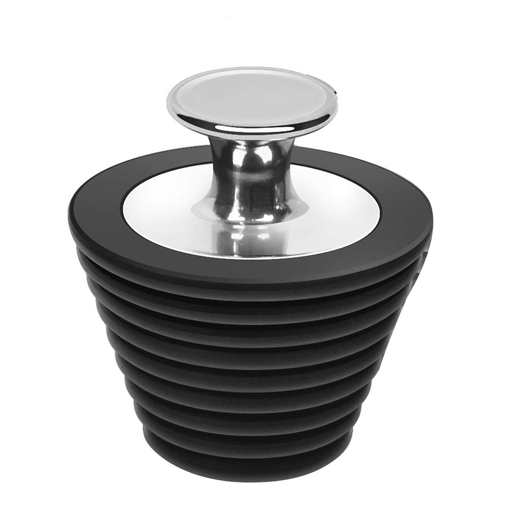 Nút Chặn Lỗ Thoát Nước Bồn Tắm Bằng Silicone Và Thép Không Gỉ Màu Đen/Xám