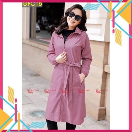 Áo gió nữ CARDINA 2 lớp vải gió nữ dáng dài chống nước, chống mốc cảm gió cản bụi chống nắng nhé | BigBuy360 - bigbuy360.vn